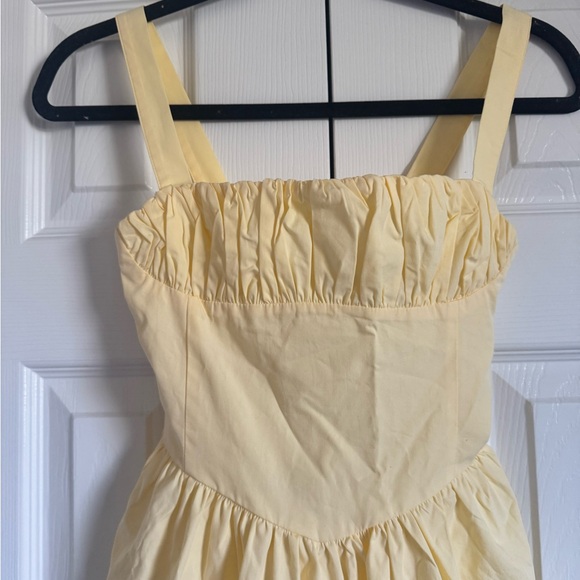 Anthropologie Butter Yellow Smocked Dress - Picture 3 of 5